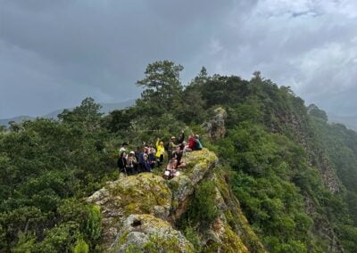Epic hike on ancient trail, Latuvi - Lachatao 1 A group of people taking photos while hiking