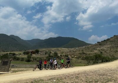 A group of mountain bikers