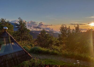 Natural views at above with soft sunlight