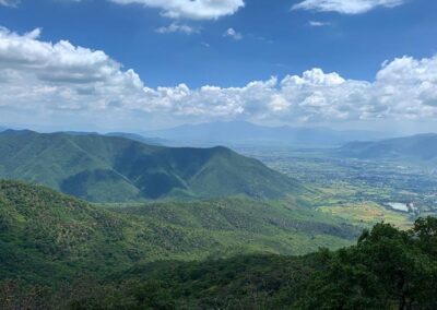 View of mountains from afar