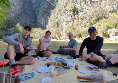 A group of people having a brunch