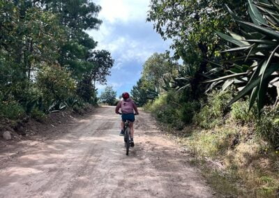 scenic bike ride woman