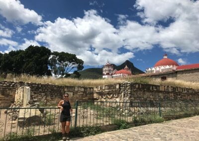 sunset teotitlan mitla ruins
