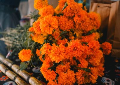teotitlan day of the dead flowers