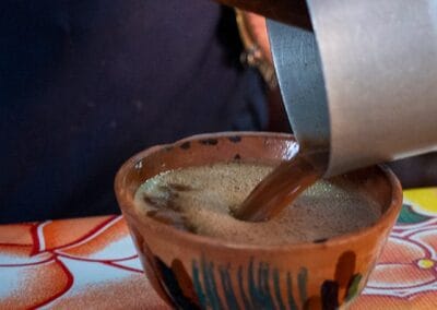 chocolate pouring